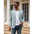 thumbnail image 4 of COOFANDY Men's Lightweight Two Button Knit Blazer - Casual Sport Coats Suit Jacket, 4 of 6