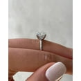 thumbnail image 6 of SOLITAIRE JEWELS 3.75Ct Oval Moissanite Diamond Engagement Ring 18K White Gold Solitaire Ring With Double Prongs, 6 of 6