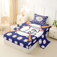 thumbnail image 2 of Erosebridal Sport Letter Monogrammed E Twin Sheet Sets 3pcs for Teens,Baseball Gamer Bedding for Boys Girls,Breathable Home Decor, 2 of 5