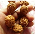 thumbnail image 5 of K-KED Olive Carved Core Nine Dragons Auspicious Olive Hu Bracelet for Men Women-17mm, 5 of 6