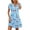 Blue#2, variant on Viikei Womens Summer Dress Short Ruffle Sleeve Round Neck Mini Dress,Women's Casual Loose Summer Printed Short Sleeved Dress Blue S