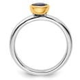 thumbnail image 6 of Auriga Fine Jewelry 925 Sterling Silver w/Gold-plated Created Sapphire Ring for Women Size 6, 6 of 6