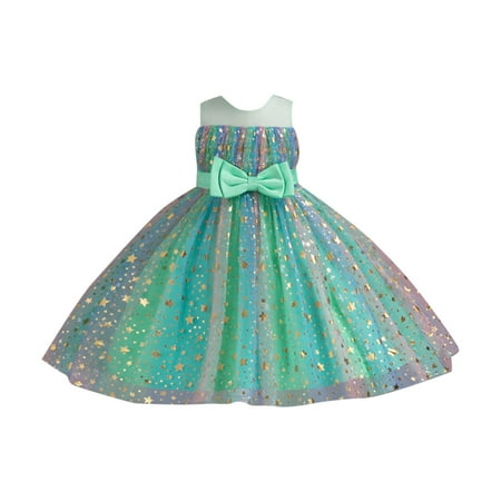 

EnJoCho Pageant Dresses Toddler Kids Girls Prints Sleeveless Party Photography Costome Court Style Tulle Mesh Dress Princess Clothes Holiday Dance Party Wedding Birthday Homecoming Prom Gala Outfit