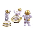 thumbnail image 1 of Estatuilla de astronauta Perfecl 3 piezas Decoración para hogar oro, 1 of 2