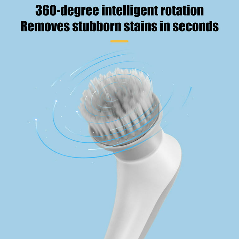 Electric Rotary Scrubber with 3 Brush Heads 1200mAh Rechargeable Electric Cleaning Brush Ipx5 Waterproof Electric Brush Cleaner Cordless Portable