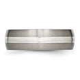 thumbnail image 3 of Diamond2Deal Titanium with Sterling Silver Inlay 7mm Men's Band Size 12.5, 3 of 5