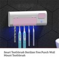 thumbnail image 4 of Soporte de cepillo de dientes con función de limpieza Cepillos autoadhesivos Almacenamiento Estante de almacenamiento Baño Organizador Hogar Accesorios de hotel Rosa Inevent HA061168-04B, 4 of 7
