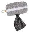 thumbnail image 3 of Zipper Poop Bag Holder, Dog Garbage Bag Dispenser PU Matte Portable  For Dogs For Outdoor Elegant Grey, 3 of 8