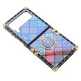 thumbnail image 3 of TPU and PC Foldable Phone Case Anti-slip Sockproof Colorful Phone Case with Lanyard and Stand for Z Flip 4, 3 of 4