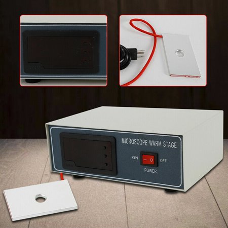 Colorfullrain 35W Microscope Stage Digital Thermostat Heating Plate Slide Warmer Temp Control
