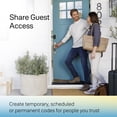 thumbnail image 3 of Yale Security Deadbolt Lock 2 Touch, cerradura de puerta de entrada inteligente sin llave de gamuza negra con teclado táctil conectado Wi-Fi y escáner de huellas dactilares, YRD450-F-WF1-BSP, 3 of 5