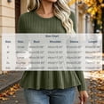 thumbnail image 3 of HCBY Women's Ribbed Peplum Top, Crew Neck Long Sleeve Knit Sweater, Fitted Waist Flared Hem Casual Fall Winter Blouse, 3 of 7