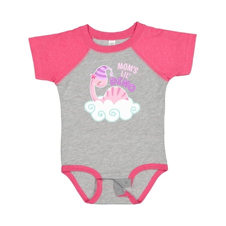 

Inktastic Moms Lil Dino- Cute Pink Baby Dinosaur Gift Baby Boy or Baby Girl Bodysuit