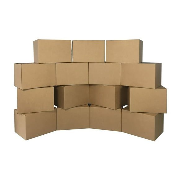 uBoxes 18 x 14 x 12 Inch Medium Size Sturdy Cardboard Moving Box, (15 Pack)