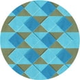 thumbnail image 1 of Ahgly Company Tapis d'Intérieur Lavables en Machine, Ronds, Transitionnels, Verts, 5' Ronds, 1 of 7