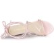 thumbnail image 5 of Sandalias De Tacón Grueso Ordón Arriba Correas De Tiras Para Mujeres Rosa brillante 42, 5 of 7
