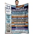 thumbnail image 1 of LHSHID Uncle Fathers Day Blanket Gifts Uncle Gifts for Men Uncle Gifts from Niece Nephew Great Gifts for Uncle Best Uncle Ever Gifts for New Uncle Uncle Birthday Blanket 40"x50", 1 of 6