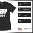 thumbnail image 6 of Skibidi Sigma Rizz Men's V-Neck T-shirt Funny Goat Gyatt Meme Zoomer Viral Humor, 6 of 7