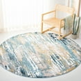 thumbnail image 2 of SAFAVIEH Skyler Talisha Abstract Area Rug, Teal/Gold, 8' x 8' Round, 2 of 10