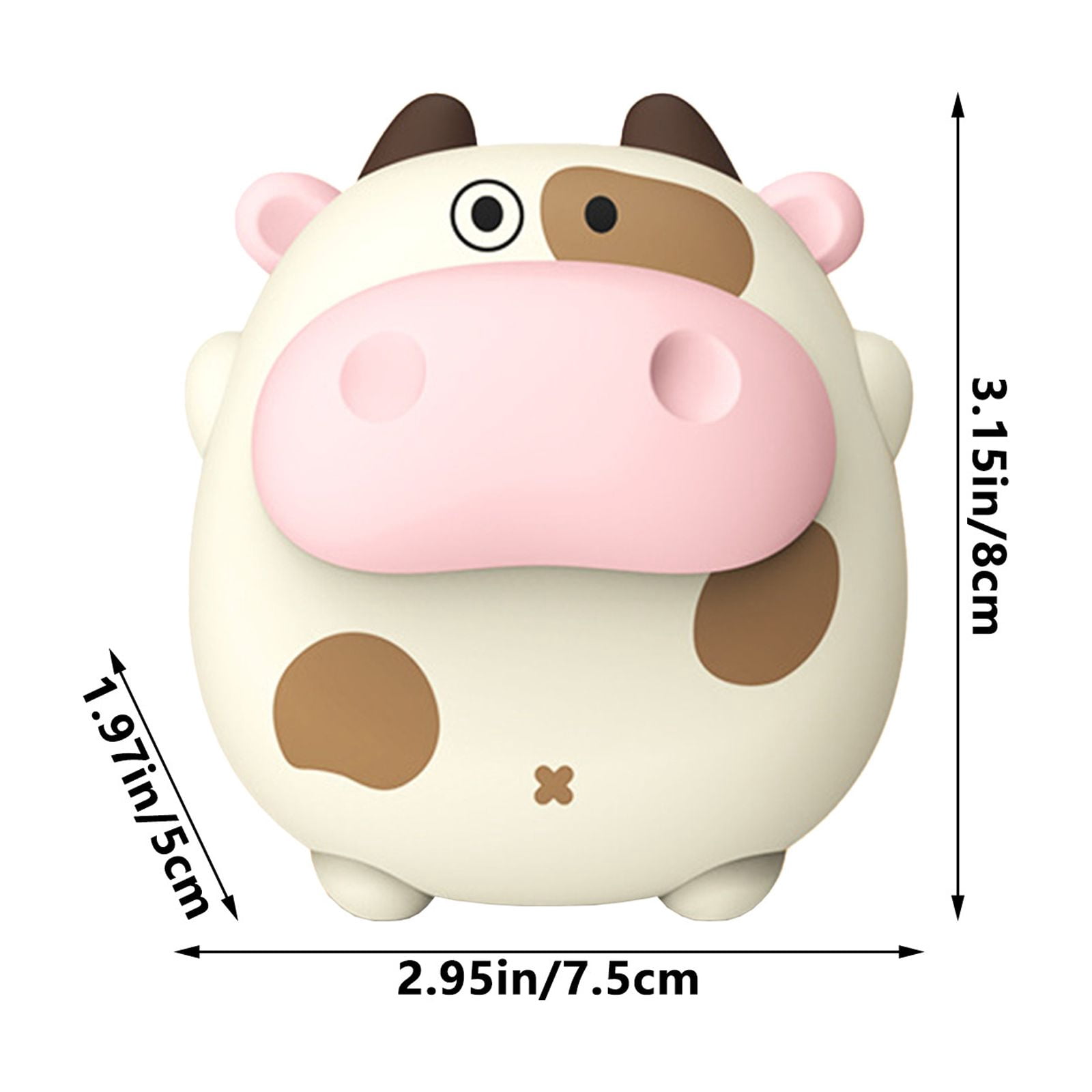 VibHome Winter Cute Cow USB Fast Charging Two Speed Temperature Control Delicate Heating On Both Sides Lightweight And Portable Fast Heating Hand Warmer