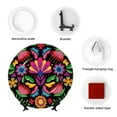 thumbnail image 4 of Sikiie Colorful Floral Embroidery Mexican Bone China Decorative Plate Personality Ceramic Dinner Plate Crafts Decorative Ceramic Decorative Plate -7in, 4 of 6