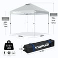 thumbnail image 3 of Nazhura 10ft x 10ft White Pop Up Outdoor Canopy, Adjustable Height, 3 of 7