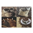 thumbnail image 1 of Coffee Cutting Board, Rustic Collage of Images Showing Different Kinds of Roasted Grains, Decorative Tempered Glass Cutting and Serving Board, Large Size, Dark Sand Brown Brown, by Ambesonne, 1 of 1