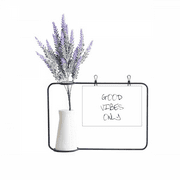 Good Vibes Only Quote Art Deco Fashion Artificial Lavender Flower Vase Bottle Card