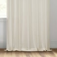thumbnail image 4 of Half Price Drapes Off White French Pleated Silk Blackout Curtains for Bedrooms(1 Panel),50WX 96L, 4 of 11