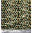 thumbnail image 1 of Soimoi Polyester Crepe Fabric Leaves Small Printed Fabric 1 Yard 42 Inch Wide, 1 of 3