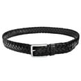 thumbnail image 3 of Falari Black Men's Braided Belt 100% Genuine Leather 35mm Strap 9005, 3 of 7