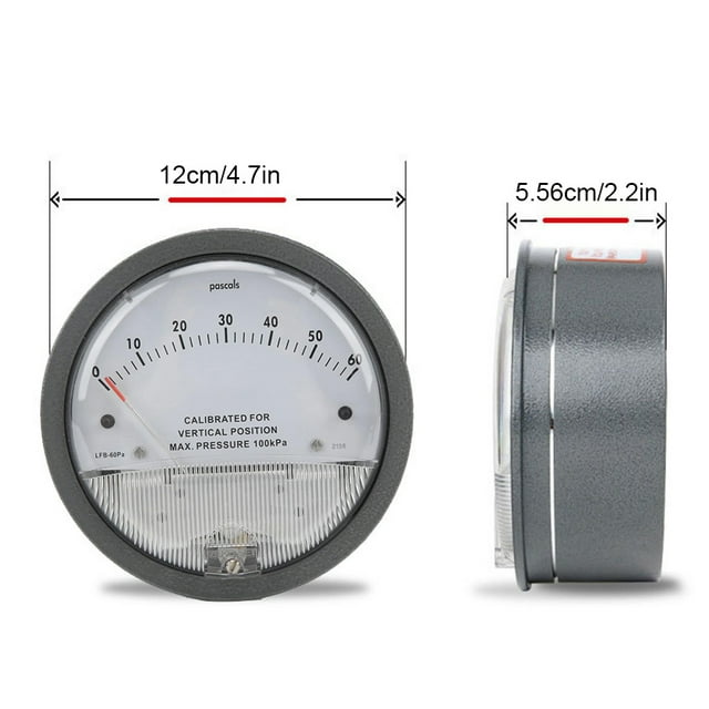 VONKY Clean Room Filter Measuring Meter Differential Pressure Gauge Meter High Precision Easy -30Pa-+30Pa