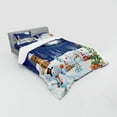 thumbnail image 3 of Ambesonne Christmas Bedding Set 3 Pcs, Winter Landscape, Twin, White Blue, 3 of 3