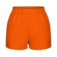 thumbnail image 5 of Paiwinds Workout Shorts, Plus Size Shorts, Women Casual Summer Elastic Waist Sports Loose Solid Short Pants, Running Stretch Shorts Orange 2XL", 5 of 5