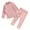 Pink, variant on Toddler Boys Girls Thermal Underwear Sets Mid Neck Base Layer Winter Warm Solid Color Long Sleeve Tops Pants Outfit(Red,18-24 Months)