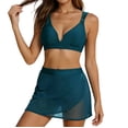 thumbnail image 2 of gakvbuo Swimsuits With Skirt Two Piece Bathing Suits Swimwear Womens Bikini Sets Solid Swimsuits Supportive Wide Strap Two Piece Bathing Suit, 2 of 7