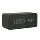 thumbnail image 3 of Reloj Digital de madera LED negro teléfono carga inalámbrica pantalla de temperatura Control de voz 3 brillo Reloj de escritorio Digital, 3 of 5