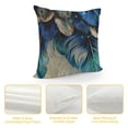 thumbnail image 4 of Creowell  Peacock Feathers Turquoise Throw Pillow Covers Sofa Pillowcase Car Square Throw Pillowcases Home Decoration，Multi-Size, 4 of 5