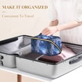 thumbnail image 3 of FORMRS Makeup Bag Travel Cosmetic Organizer for Women Fold Flat Zipper Pouch with Handle, Crystal Ball, 3 of 8