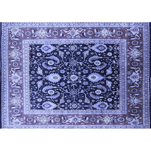 Ahgly Company Indoor Rectangle Oriental Blue Industrial Area Rugs, 5' x 8'
