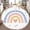 Color 2, variant on Washable Non Slip 3ft Round Rug, Watercolor brown teddy bear sleeping moon airplane toy Circle Area Rugs with Tassels Carpet for Nursery Bedroom Living Room Playroom Tent rug Tent Castle