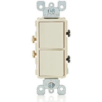 Leviton 5241-I 15 Amp, 120/277 Volt, Duplex Style Single-Pole/3