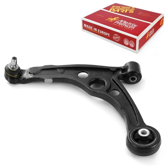 Metrix Premium Chassis Parts - Front Left Lower Control Arm w Ball Joint & Bushing Assembly Fits 2018-2019 Fiat 500, 2013-2017 Fiat 500, 2012 Fiat 500, Replacement RK622861, Made in Europe