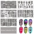 thumbnail image 3 of Biutee 19pcs Nail Stamper Kit 15 Nail Art Stamping Plate Set 1 Stamper 1 Storage Bag 2 Scraper Nail Image Template Stamp Tool Set Leaves Flowers Animal Nail plate Template Image Plate,Deal on Sale, 3 of 9