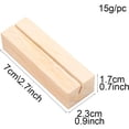 thumbnail image 4 of Soportes para números de mesa rústicos, soportes para tarjetas de lugar de madera de haya de diseño estable para decoración de fiestas de bodas, diseño único con anillos anuales transparentes,, 4 of 5