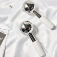 thumbnail image 4 of Genreen 2 PCS Ice Globes for Face & Eyes, Unbreakable Stainless Steel Cryo Sticks for Beauty Routines, Facials Cold Roller Cooling Globes for Puffiness, Wrinkles, Dark Circles, Headaches, 4 of 7