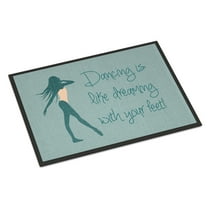 Carolines Treasures BB5380JMAT Dancing is Like Dreaming 2 Door Mat Indoor Rug or Outdoor Welcome Mat 24x36 Doormat  36"L