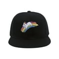 thumbnail image 1 of Gravity Threads Cute Rainbow Unicorn Patch Snapback Cap - Black, 1 of 1