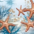 thumbnail image 6 of BANET  Coral Starfishes Round Tablecloth, Nautical Ocean Coastal Animal Undersea Beach Marine Colorful Washable Table Cover for Home Kitchen Dining Party Indoor and Outdoor Decor 42"-46, 6 of 8
