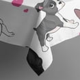 thumbnail image 5 of Pug and Love Heart Square Tablecloth,Waterproof Square Table Cover,Wipeable Spillproof Washable Table Cover for Home Kitchen Party Decor 42"X42"(107x107cm), 5 of 6